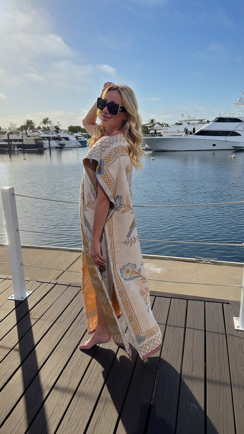 The Mrs. Marvelous Coastal Caftan – Elegant Statement Resort Wear