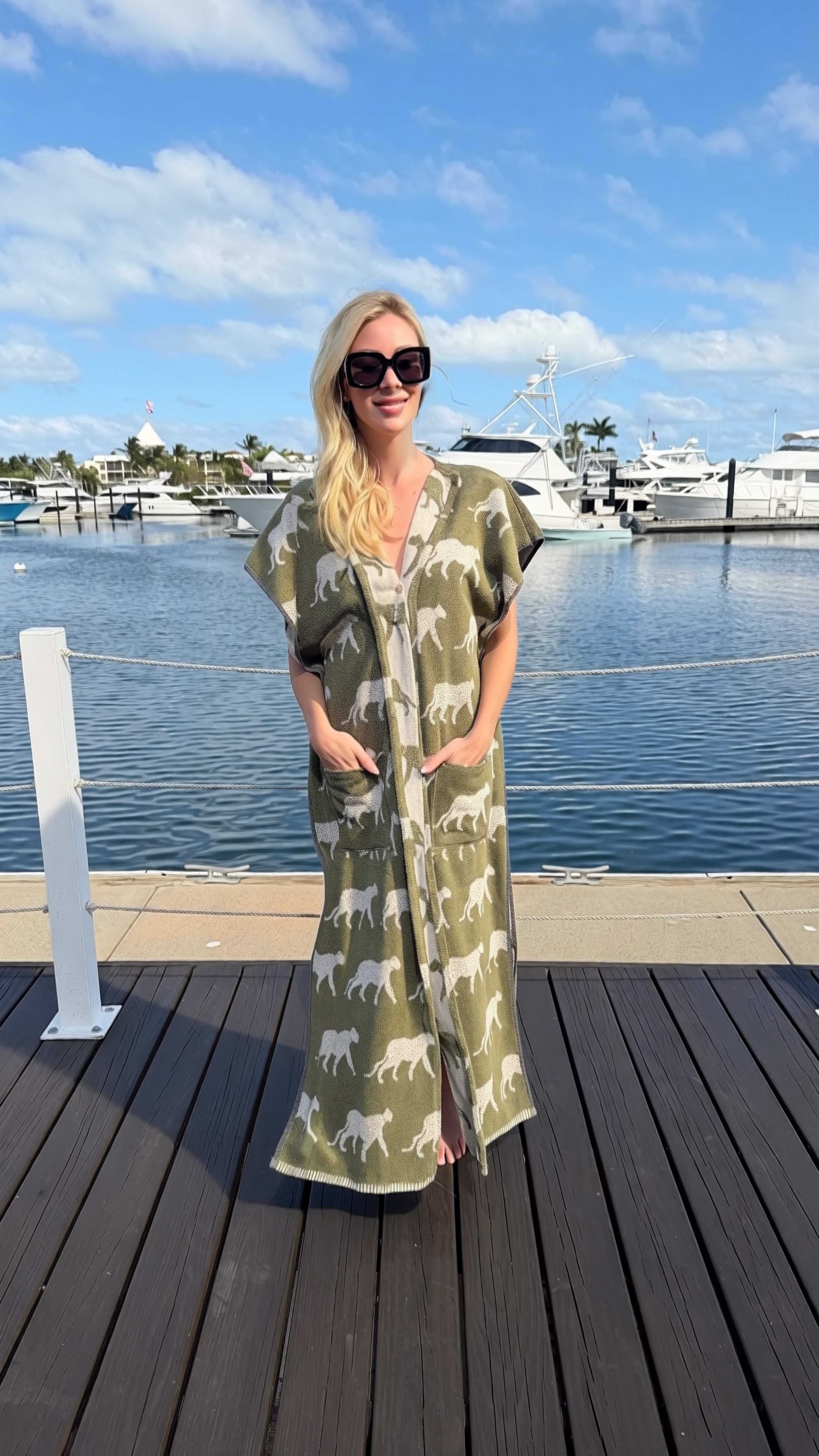 The Yvette Coastal Caftan – Luxury Terry Cloth