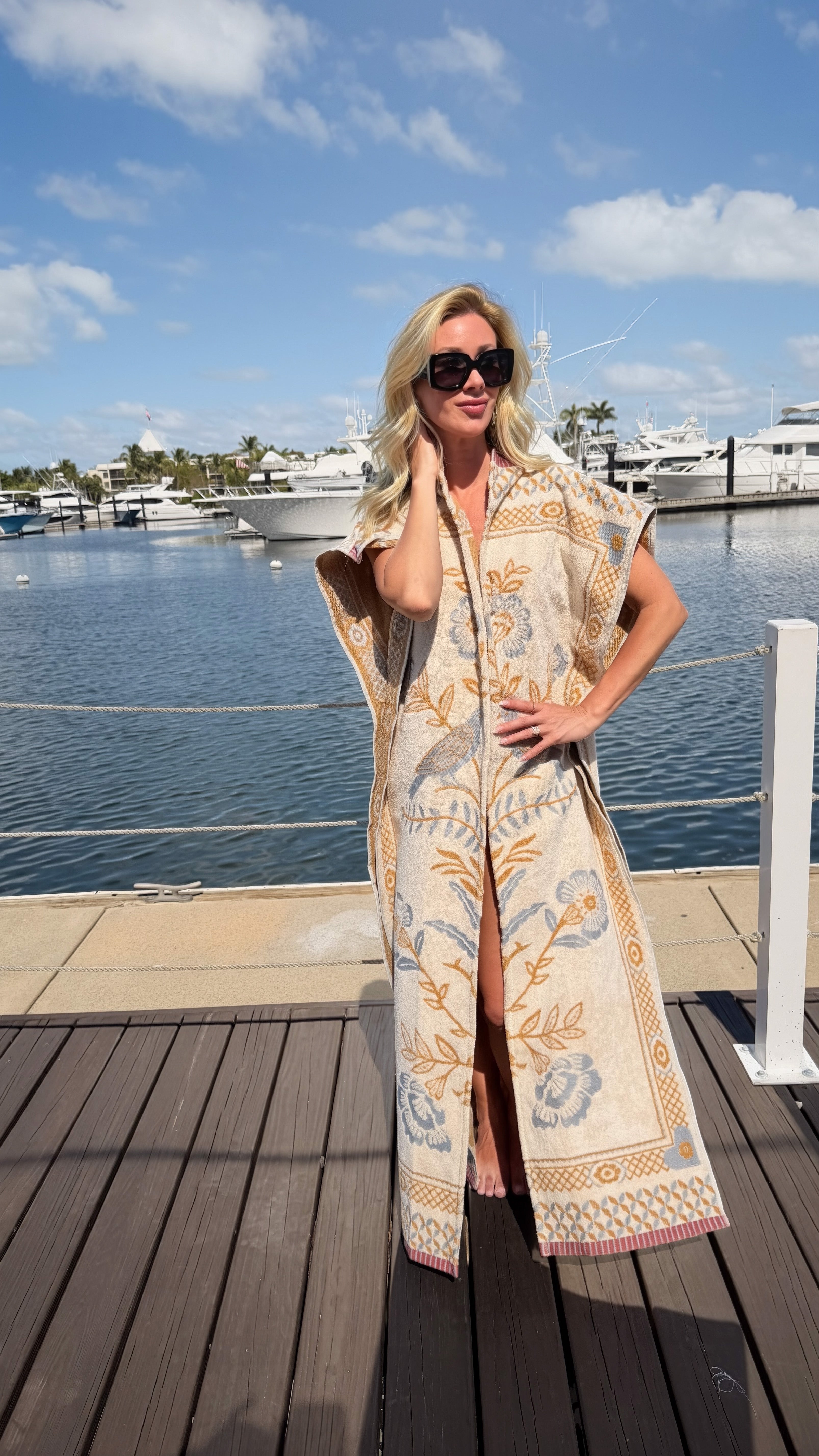 The Mrs. Marvelous Coastal Caftan – Elegant Statement Resort Wear