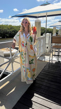 The Happy Hour Coastal Caftan - Luxury Terry Cloth