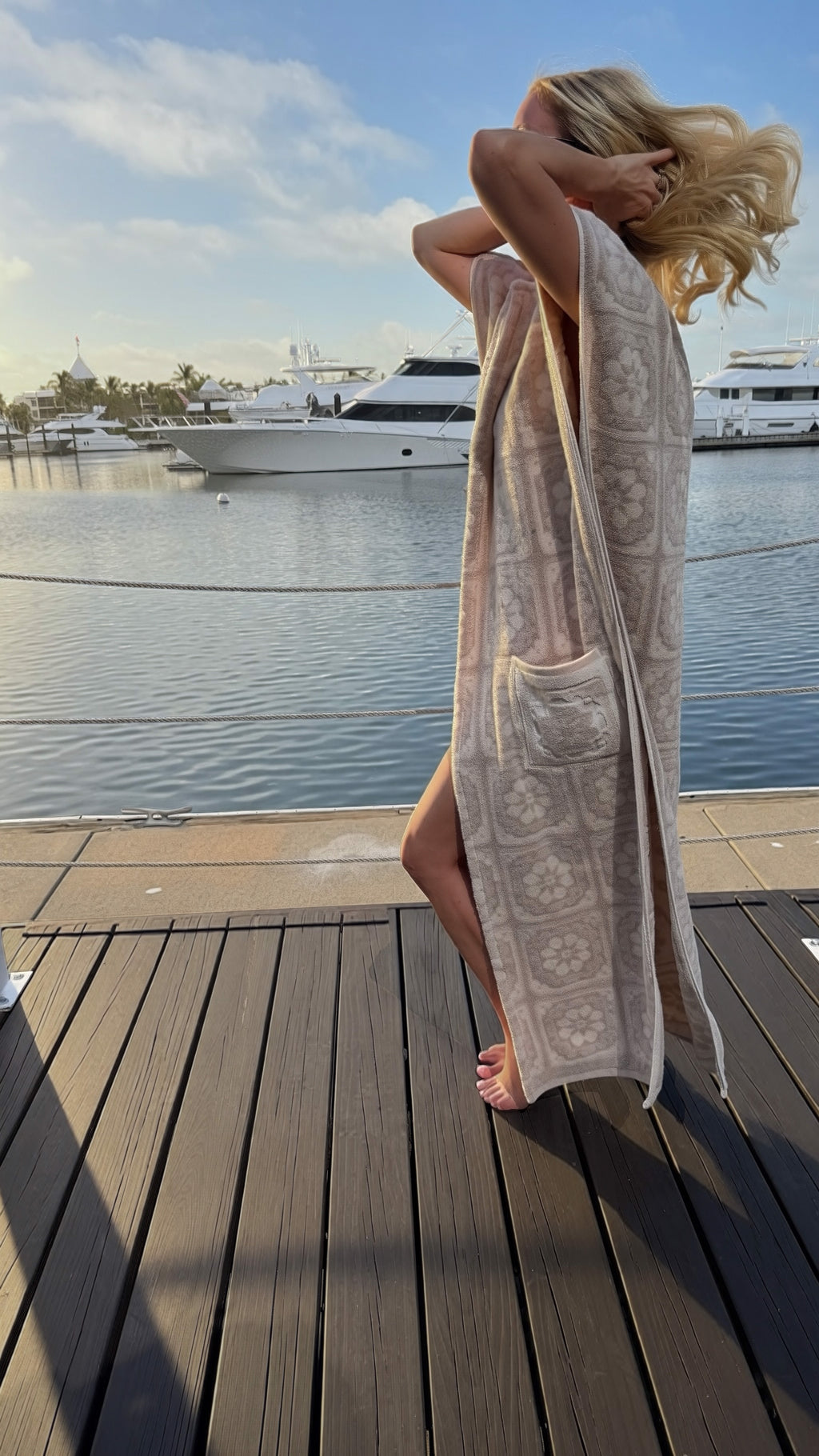 The AnnaStella Coastal Caftan – Luxury Terry Cloth