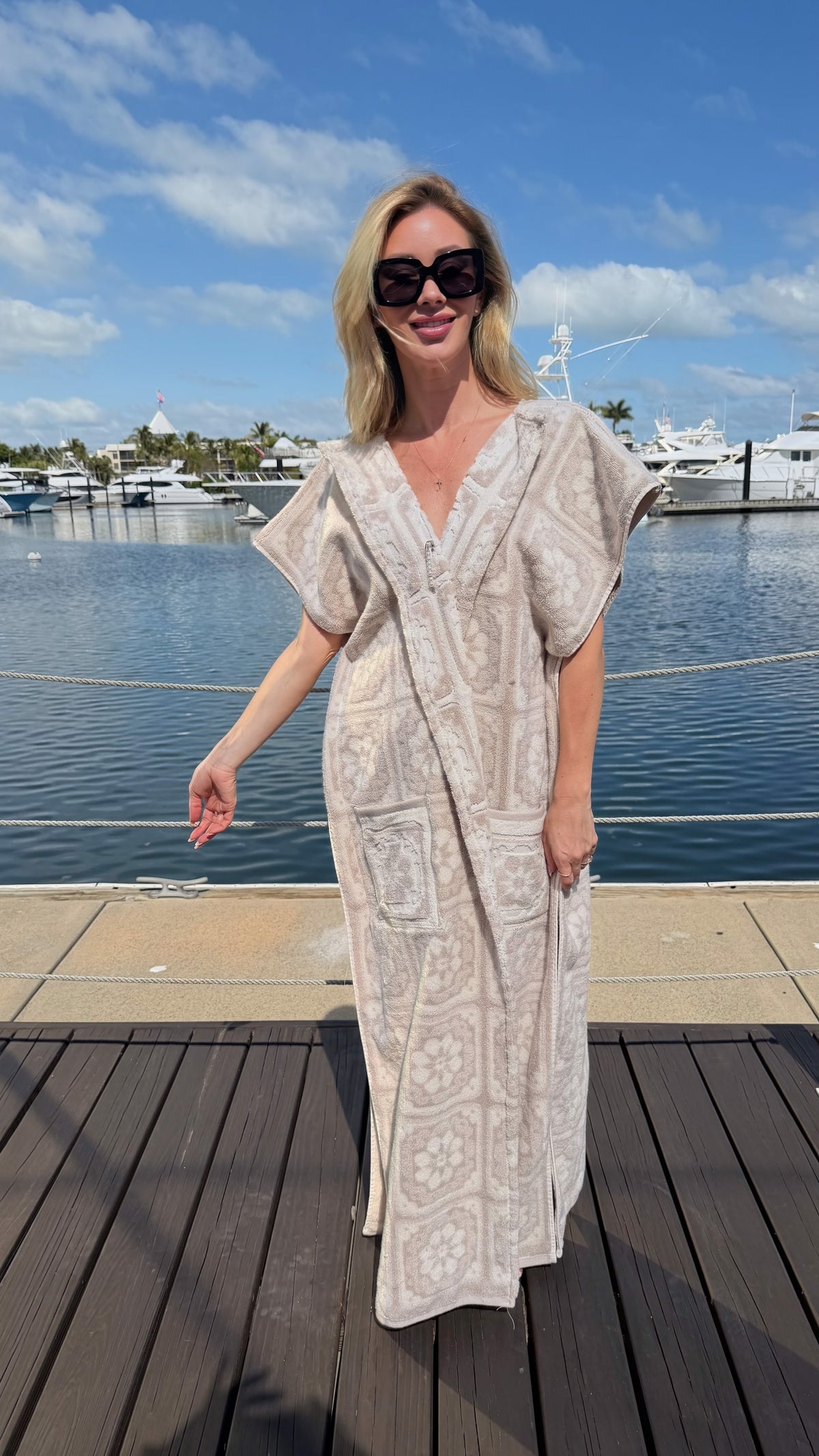 The AnnaStella Coastal Caftan – Luxury Terry Cloth