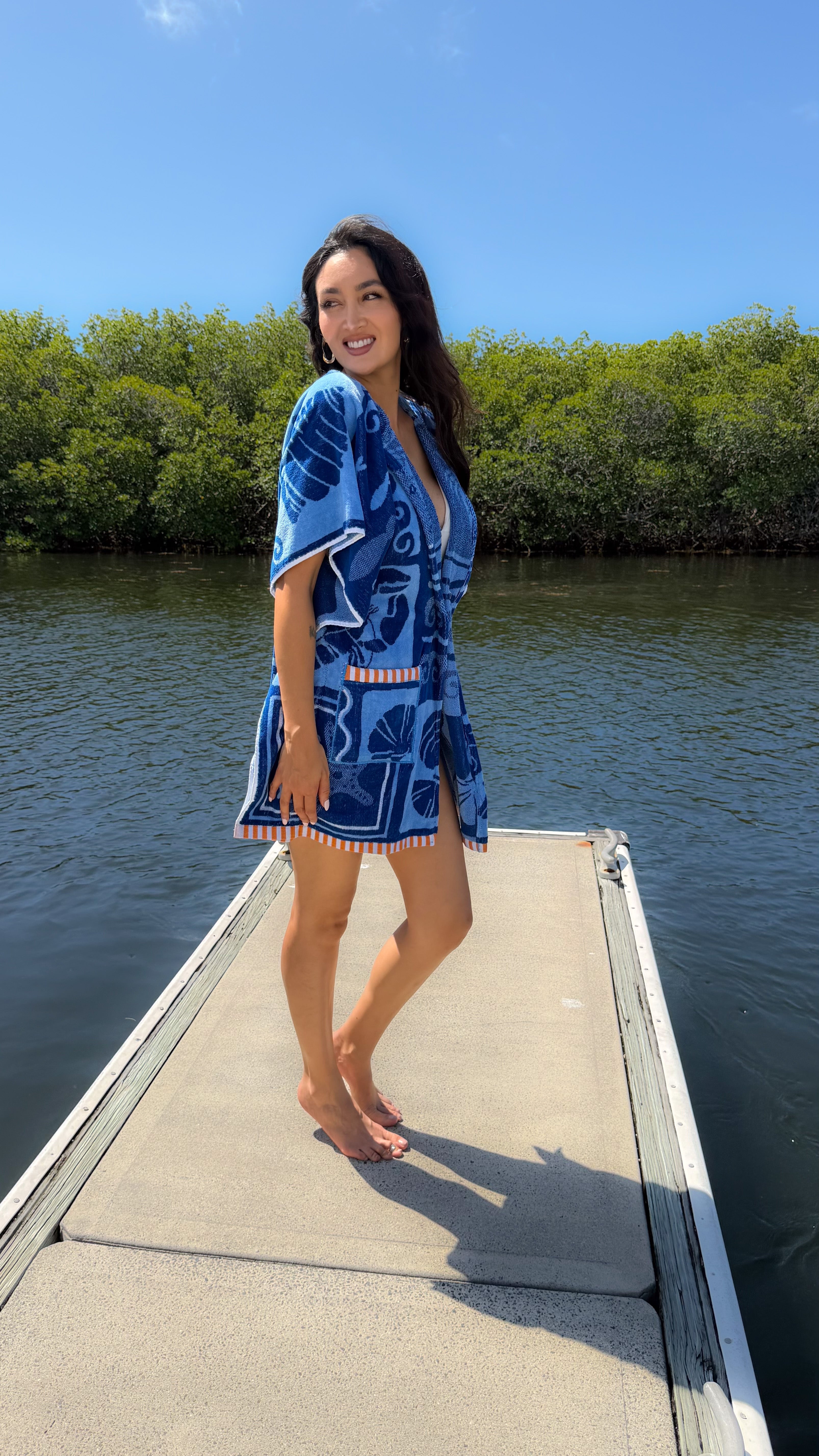 The South Hampton Coastal Caftan – Wearable Beach Towels
