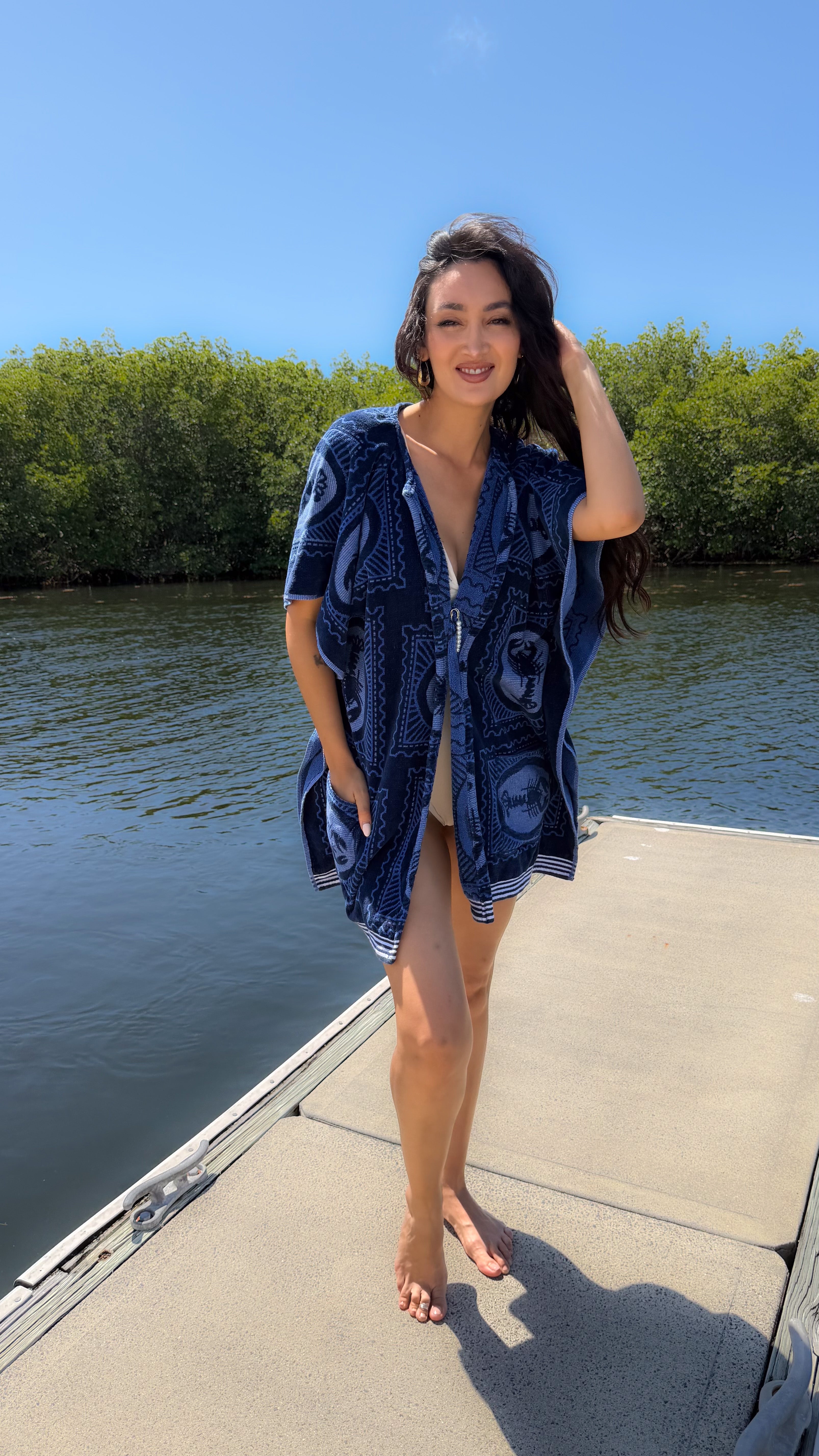 The Monaco Coastal Caftan – Wearable Beach Towels