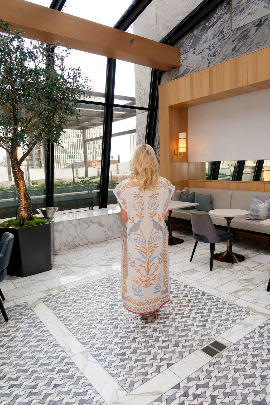 The Mrs. Marvelous Coastal Caftan – Elegant Statement Resort Wear