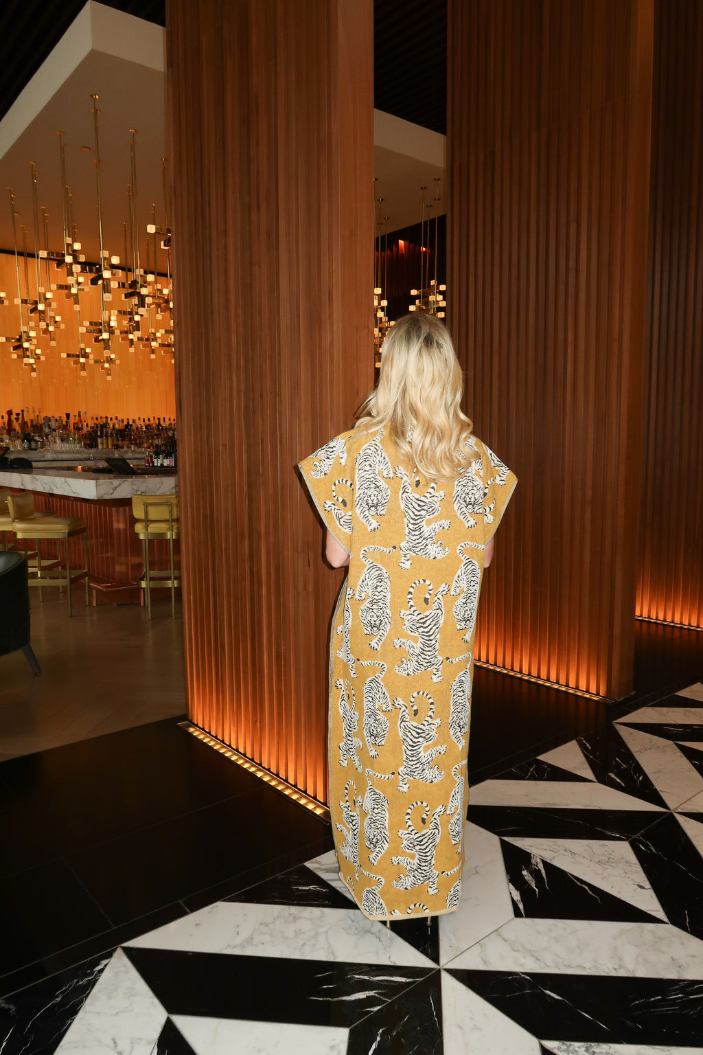 The Caitlin Coastal Caftan – Luxury Terry Cloth Resort Wear